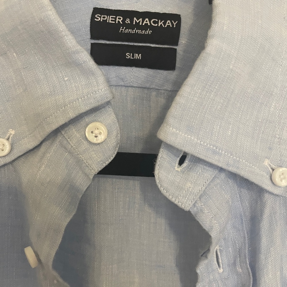 100% premium linen button down blouse - Picture 3 of 7